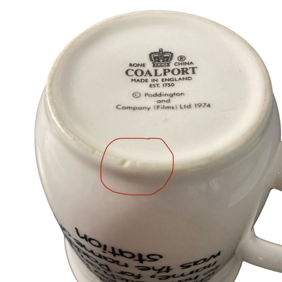 Paddington Bear Coalport Coffee or Tea Mug Cup from 1974 Bone China - Picture 7 of 7